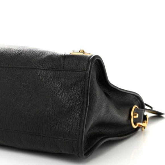 Auth Balenciaga Medium City Bag Black Gold Metallic Edge Chèvre leather LIKE NEW - Picture 8 of 11